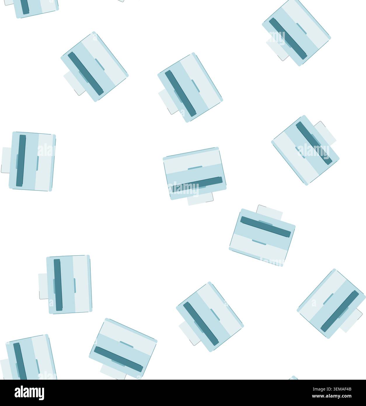pattern office printer paper cartoon vector Stock Vector