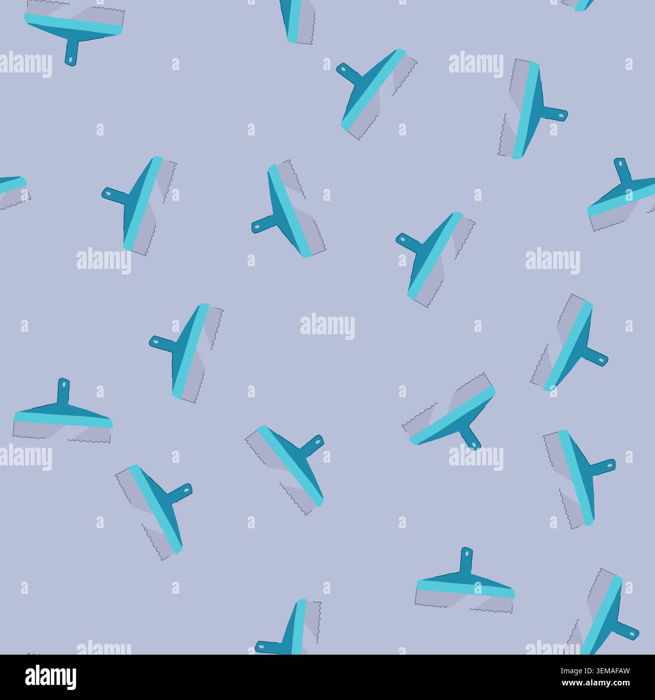 seamless pattern construction notched trowel cartoon vector Stock Vector