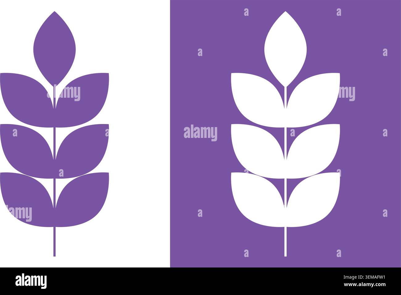 Wheat Ear Icon Set Stock Vector