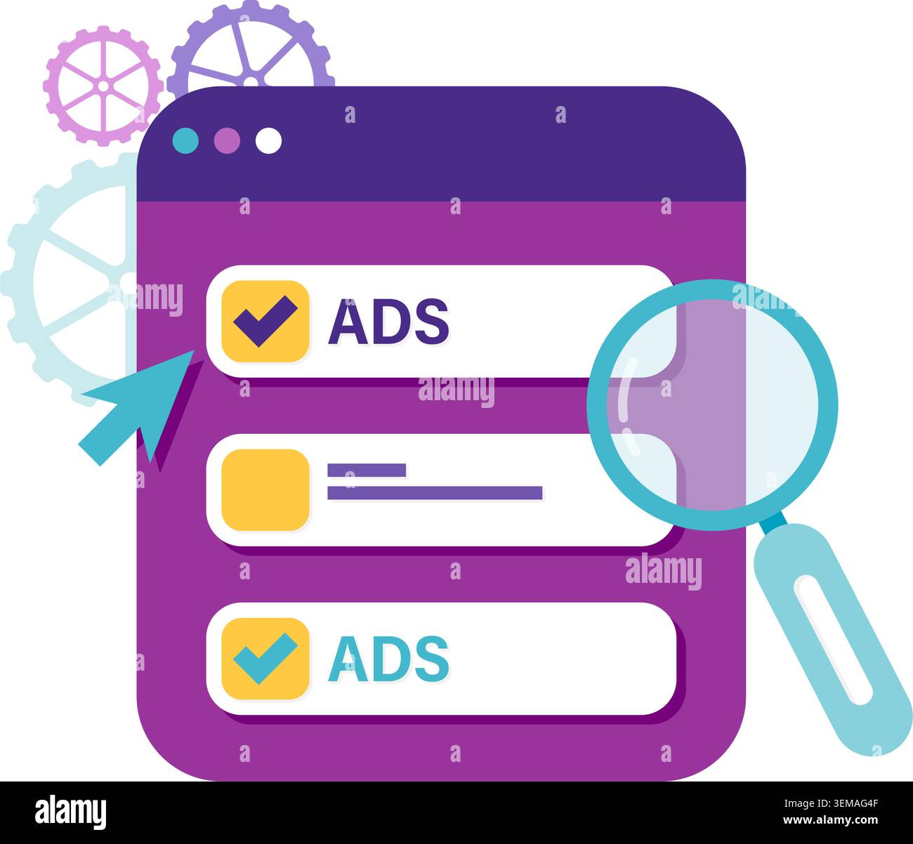 Ad optimization and brand promotions Stock Vector