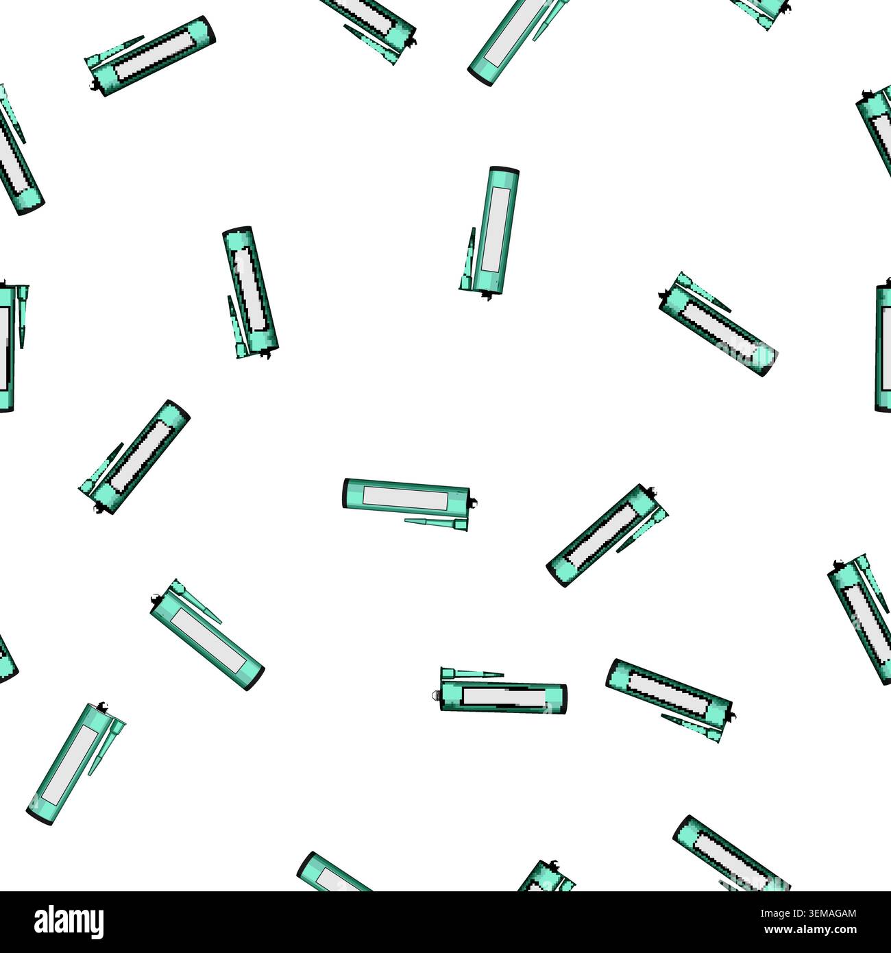 pattern Silicone sealant caulk tube for construction work Stock Vector