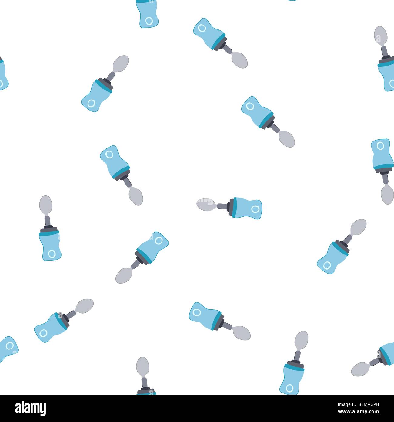 pattern technology smart spoon cartoon vector Stock Vector