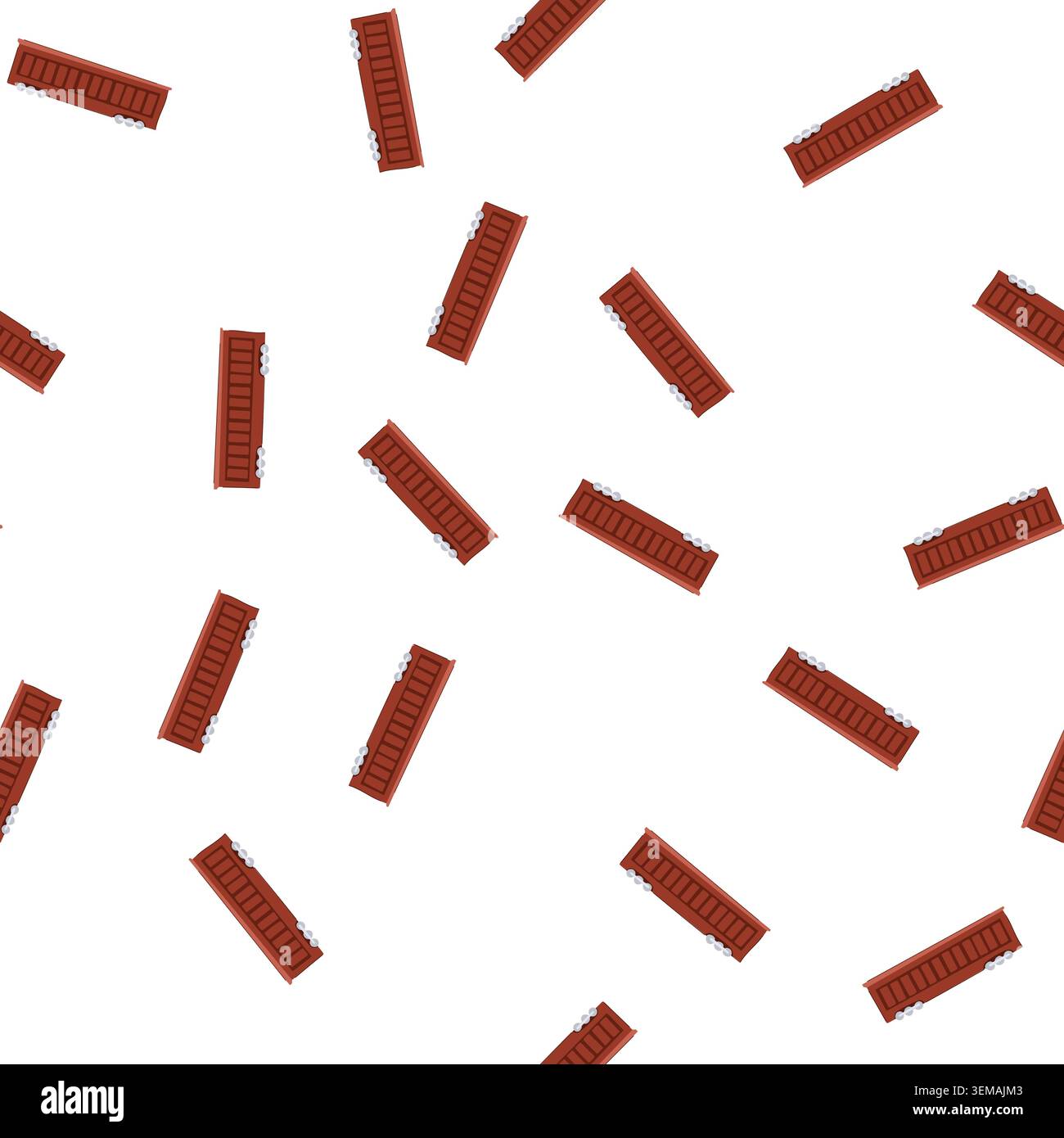 pattern freight train wagon transporting cargo for delivery Stock Vector
