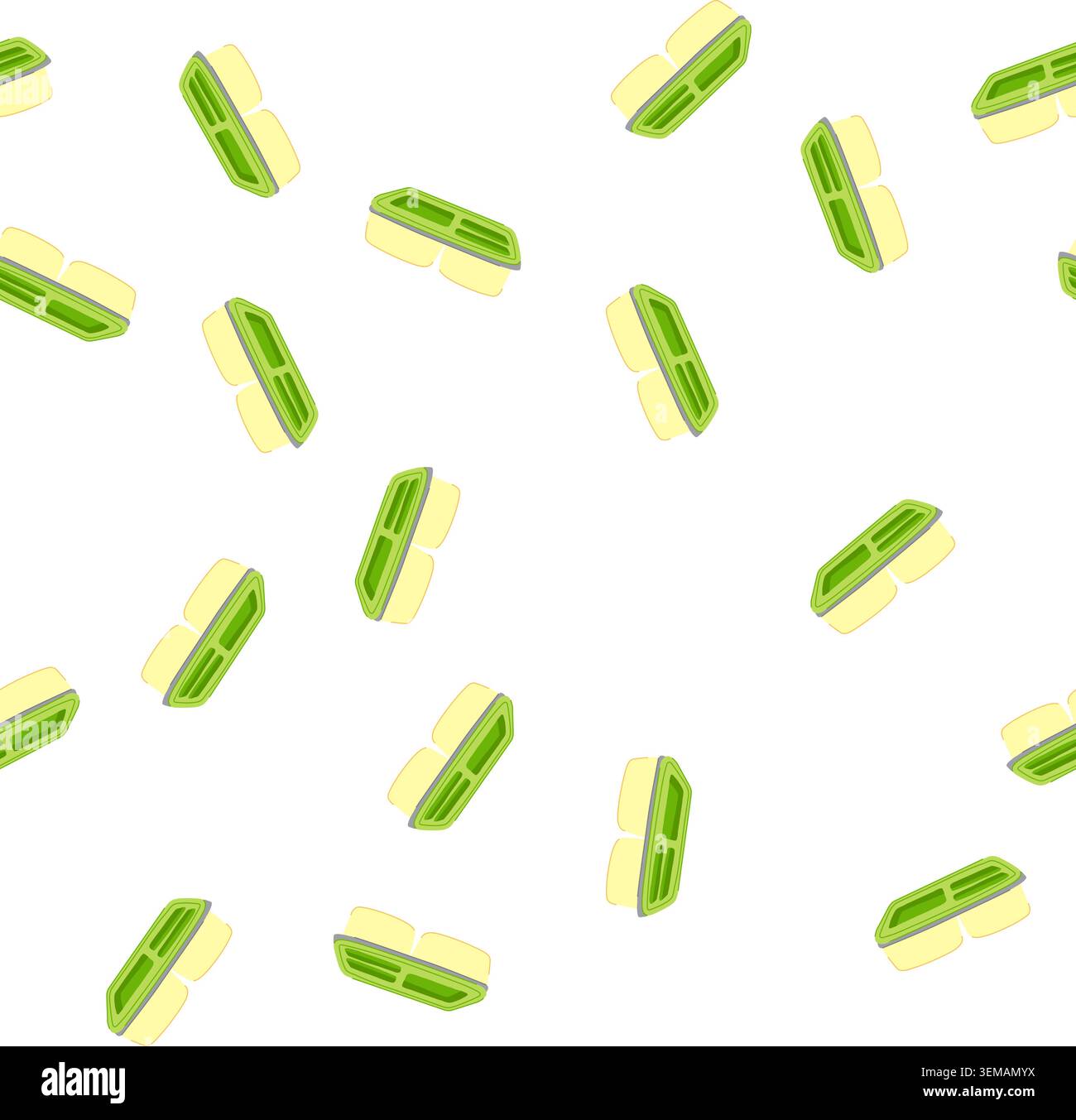 pattern sandwich lunch box cartoon vector Stock Vector