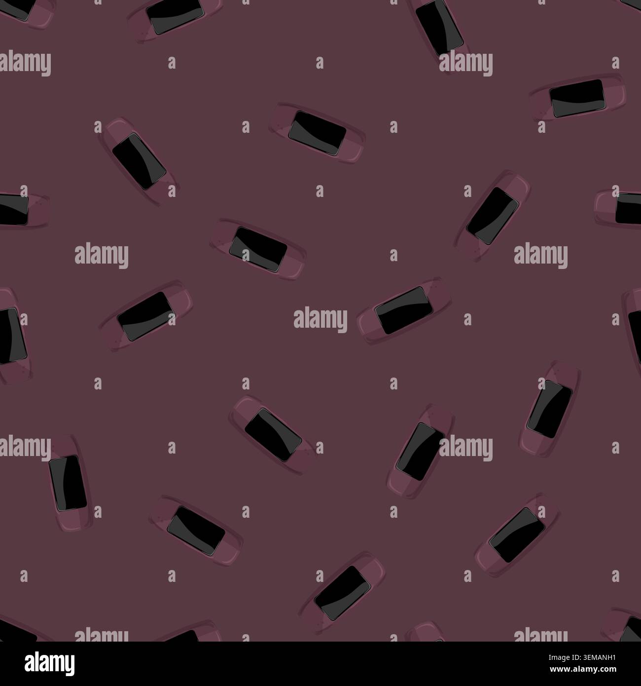 seamless pattern health watch tracker cartoon vector Stock Vector