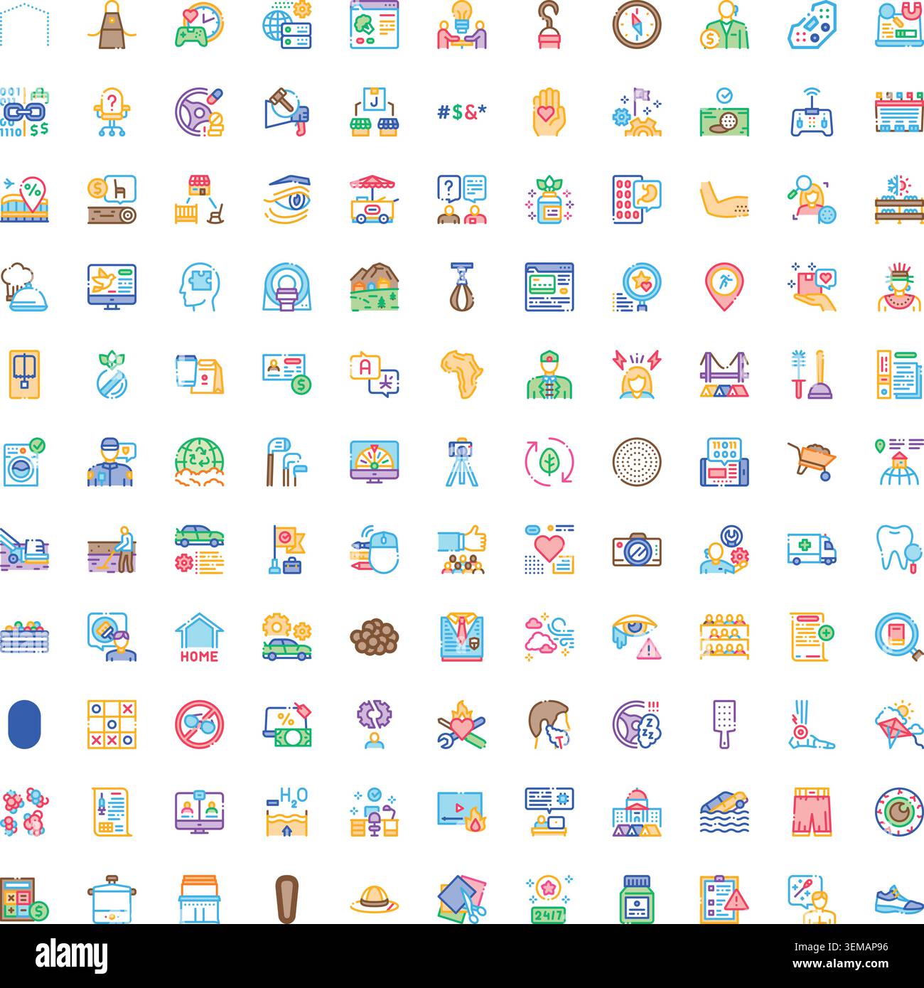 Universal communication icon symbols creating diverse web applications Stock Vector
