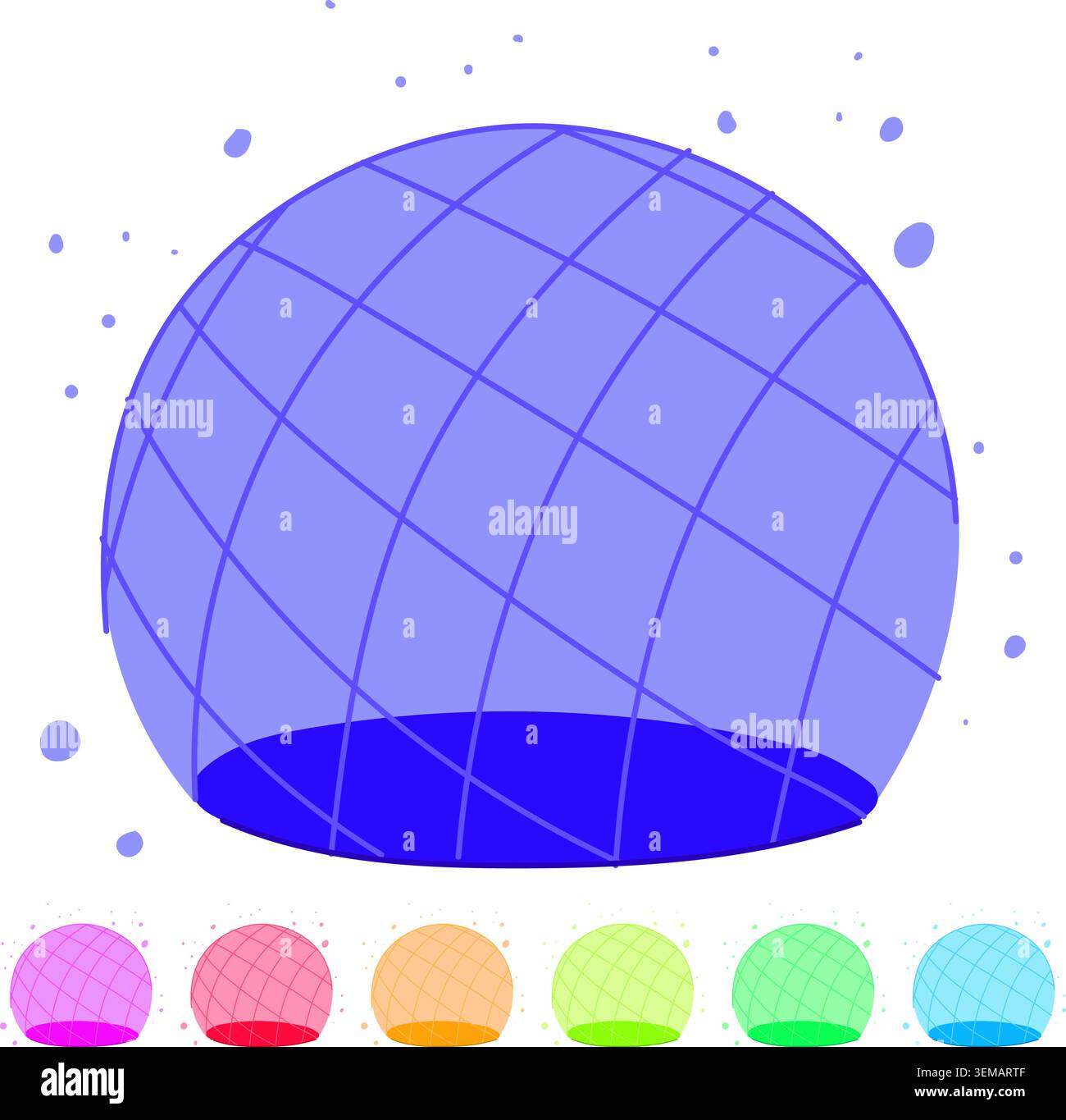 Blue magic shield protecting invisible content graphic Stock Vector