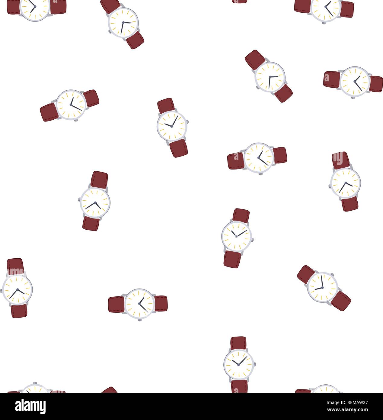 pattern chronograph watch wrist cartoon vector Stock Vector