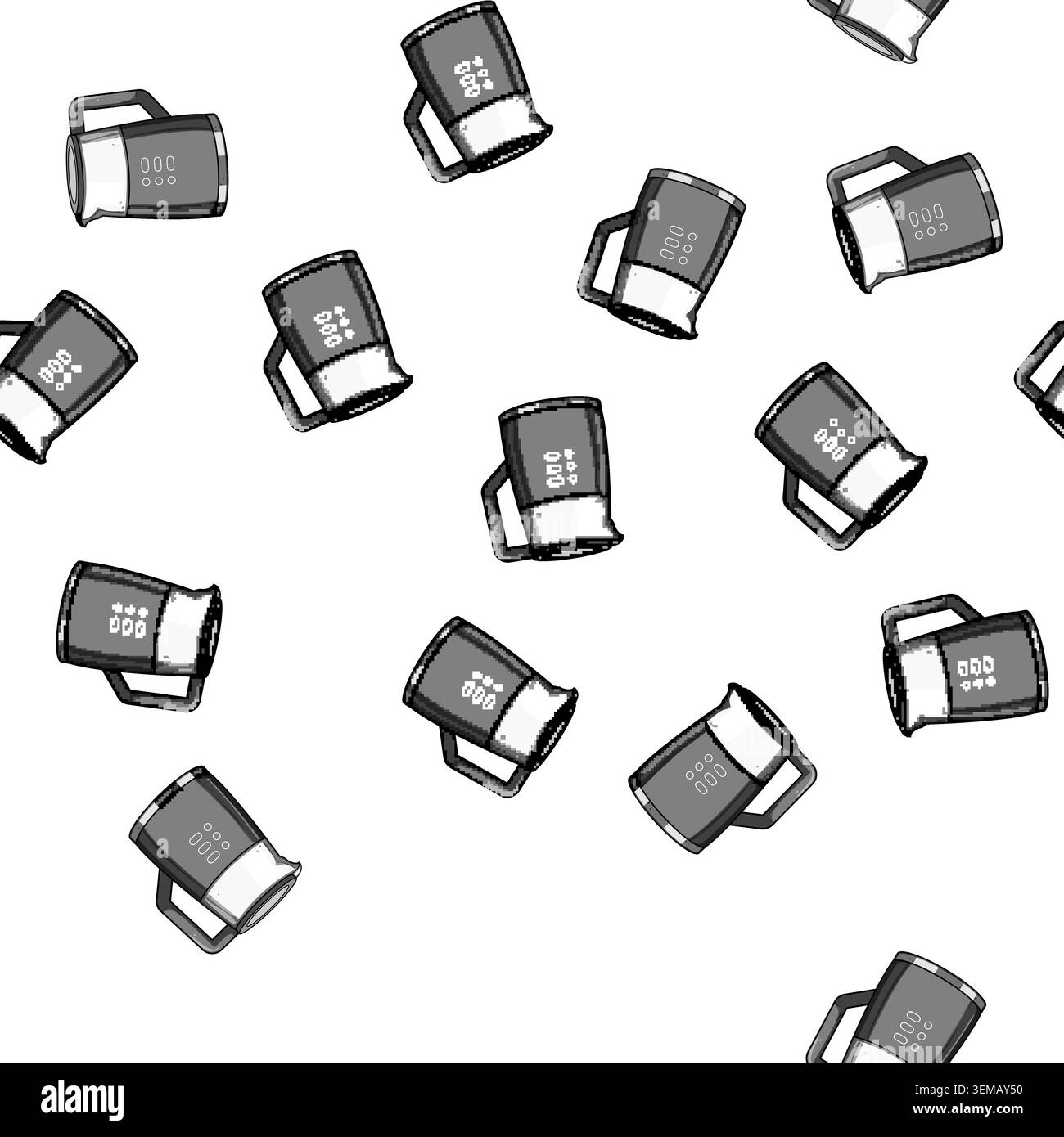 pattern shutoff kettle electric cartoon vector Stock Vector