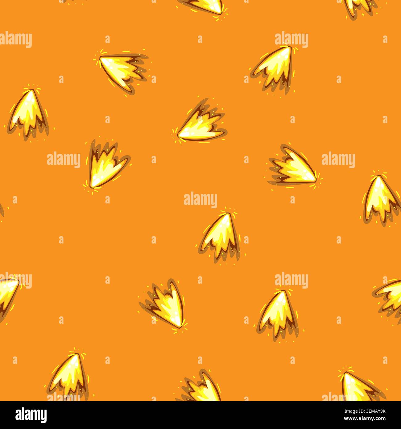 seamless pattern smoke gun flash cartoon vector Stock Vector
