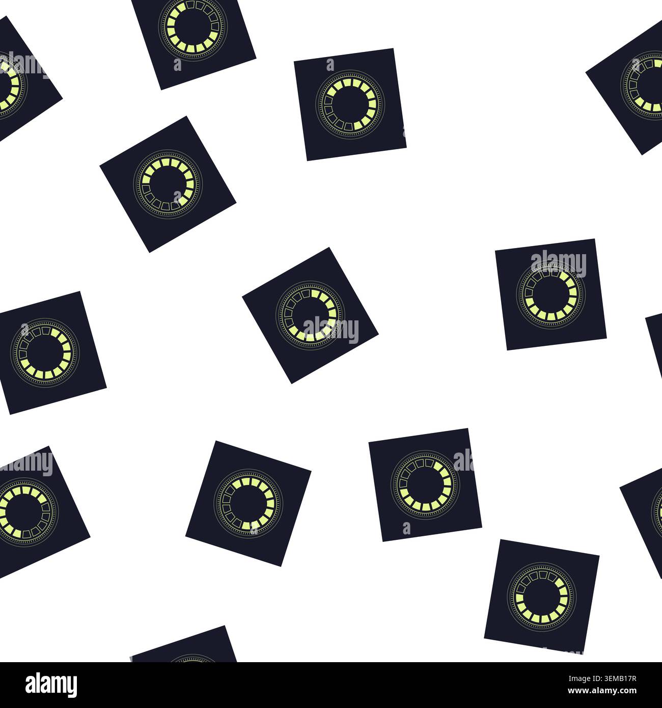 pattern element hud round frame cartoon vector Stock Vector