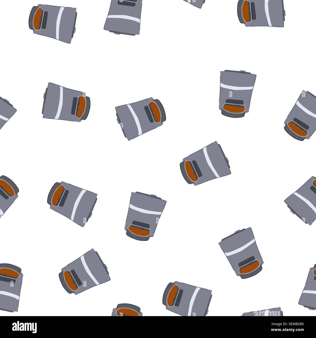 pattern digital automatic pet feeder cartoon vector Stock Vector
