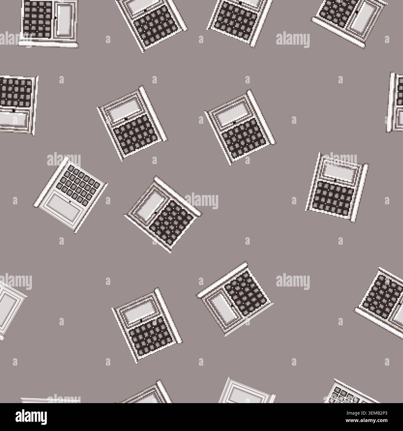 seamless pattern glass wine cabinet cartoon vector Stock Vector
