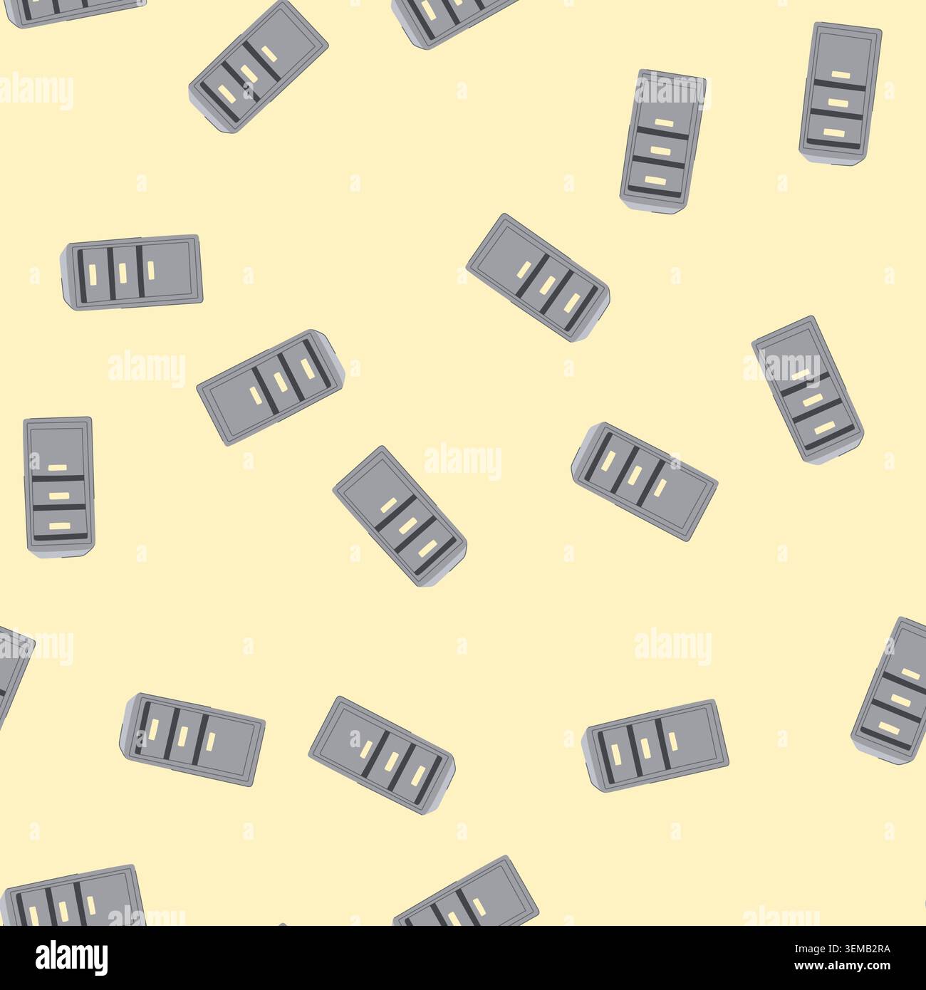 seamless pattern data file cabinet cartoon vector Stock Vector