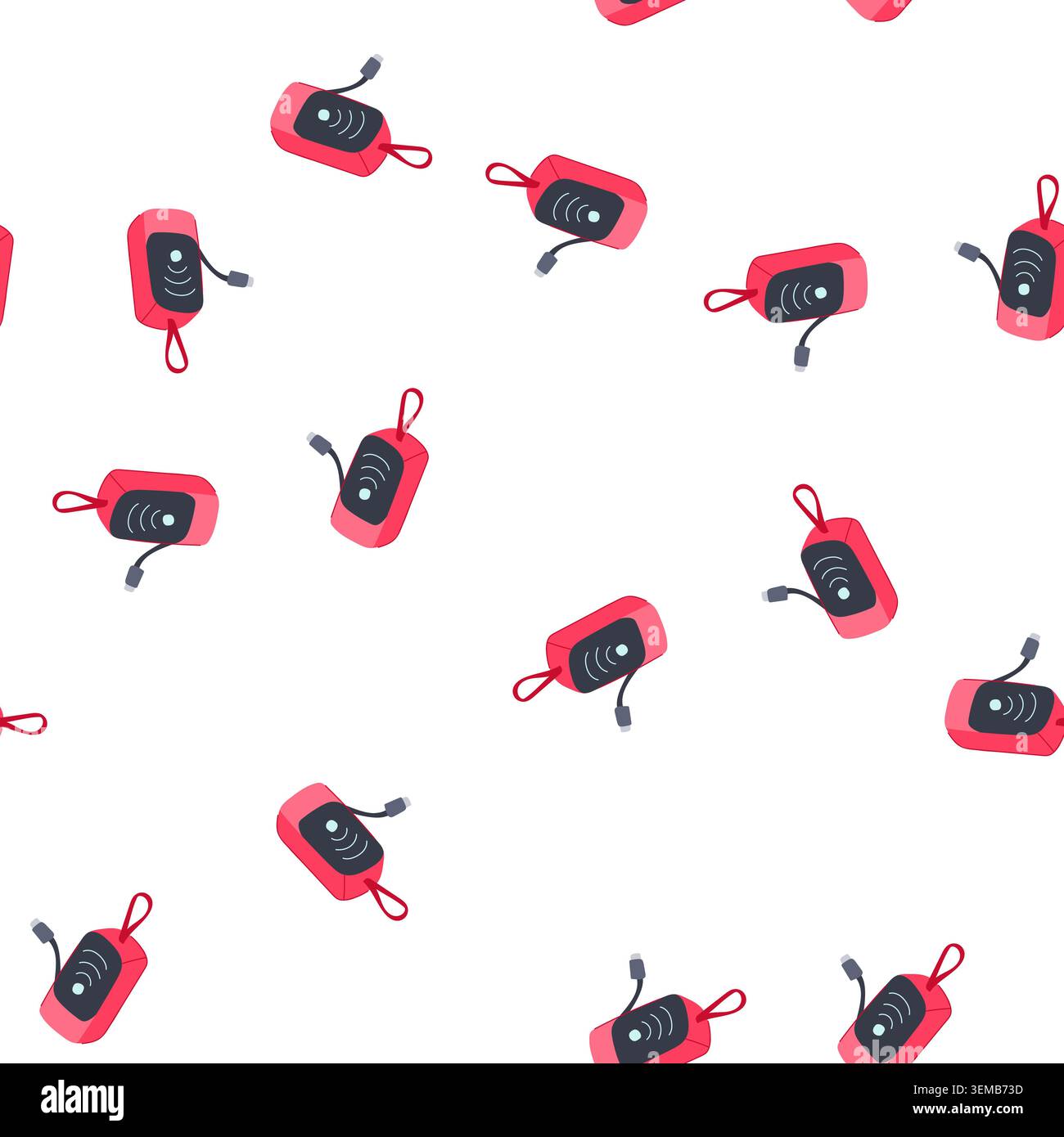 pattern technology wireless laptop charger cartoon vector Stock Vector