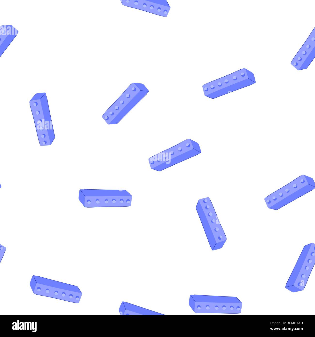 pattern colorful building blocks cartoon vector Stock Vector