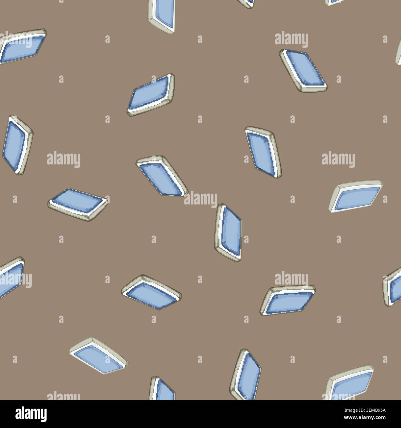 seamless pattern bed pillow orthopedic cartoon vector Stock Vector