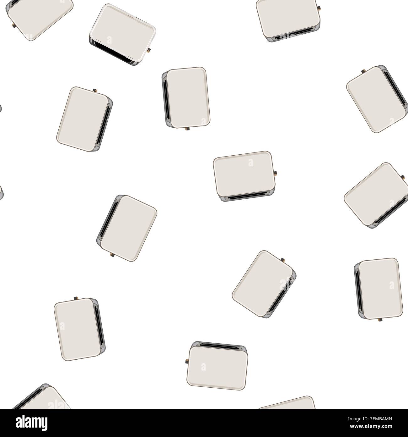 pattern sandwich toaster bread cartoon vector Stock Vector