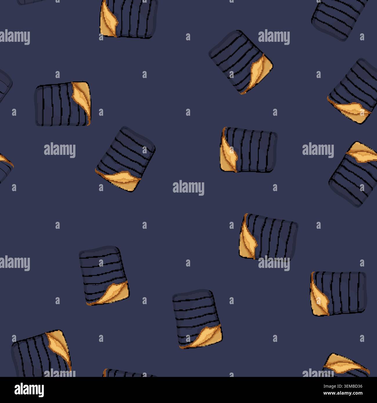 seamless pattern outdoor bag sleeping color icon vector Stock Vector