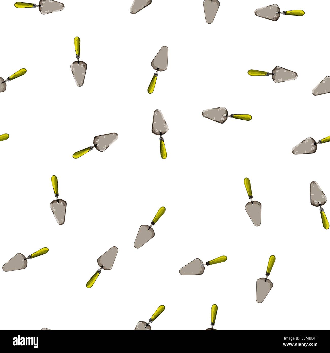 pattern concrete trowel cement cartoon vector Stock Vector