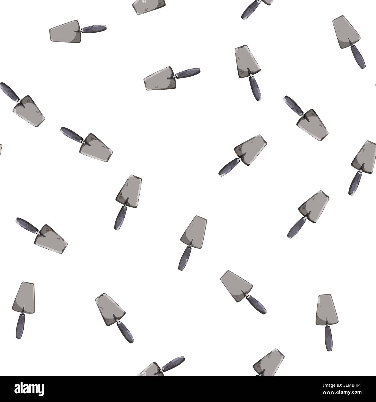 pattern wall trowel cement cartoon vector Stock Vector