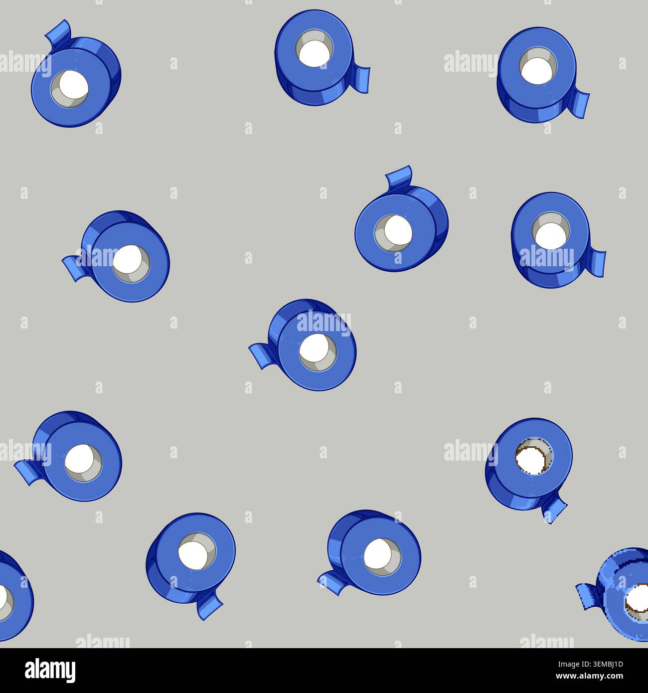 seamless pattern black electrical tape cartoon vector Stock Vector