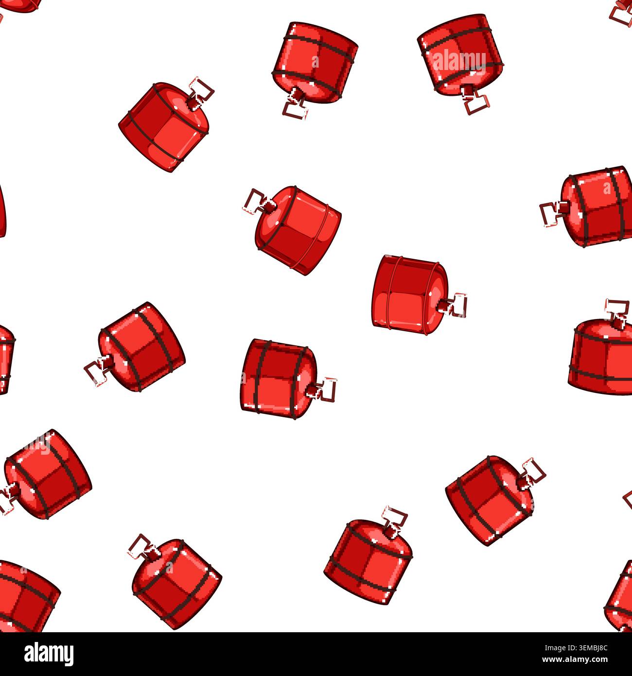 pattern gasoline fuel can metal cartoon vector Stock Vector