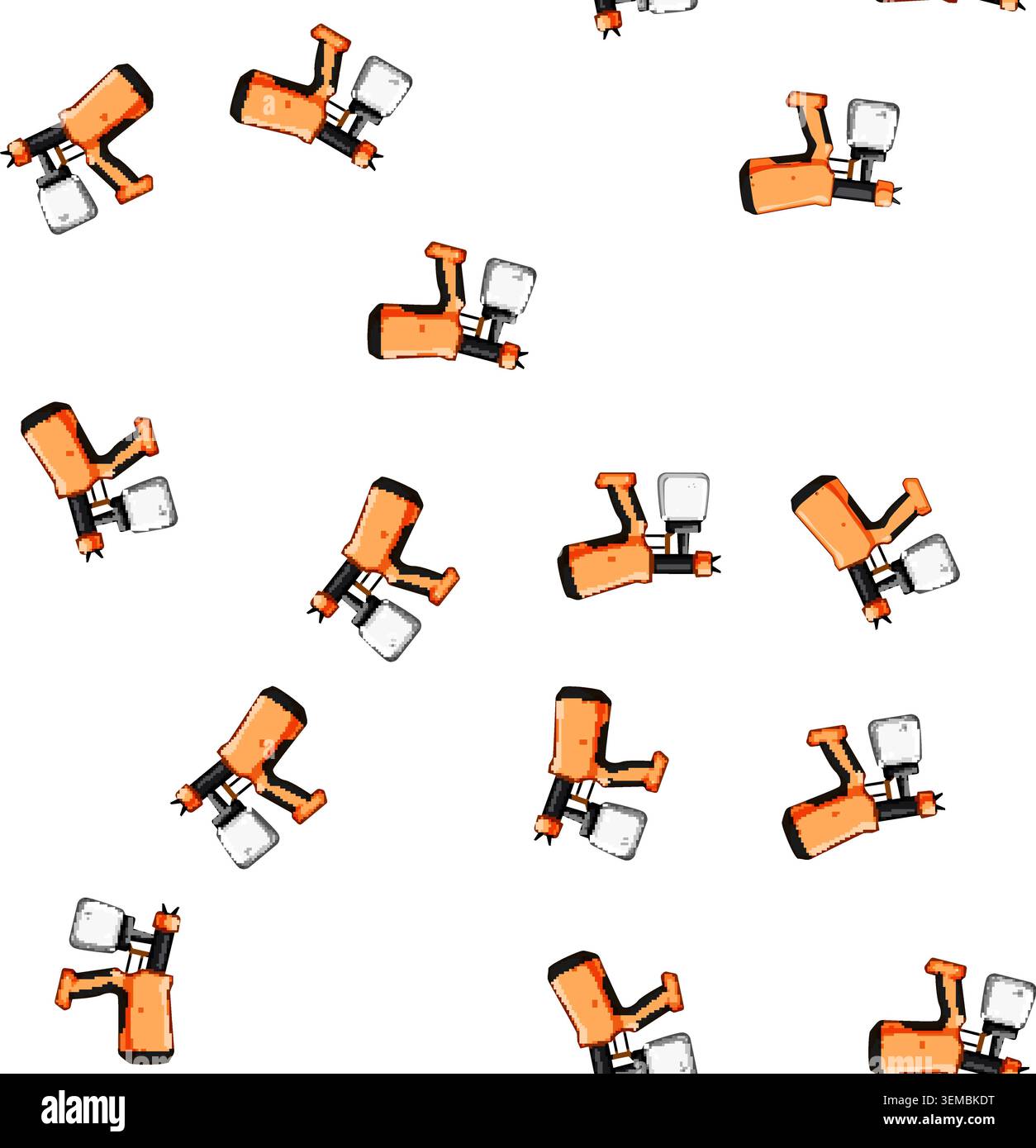 pattern body paint sprayer cartoon vector Stock Vector