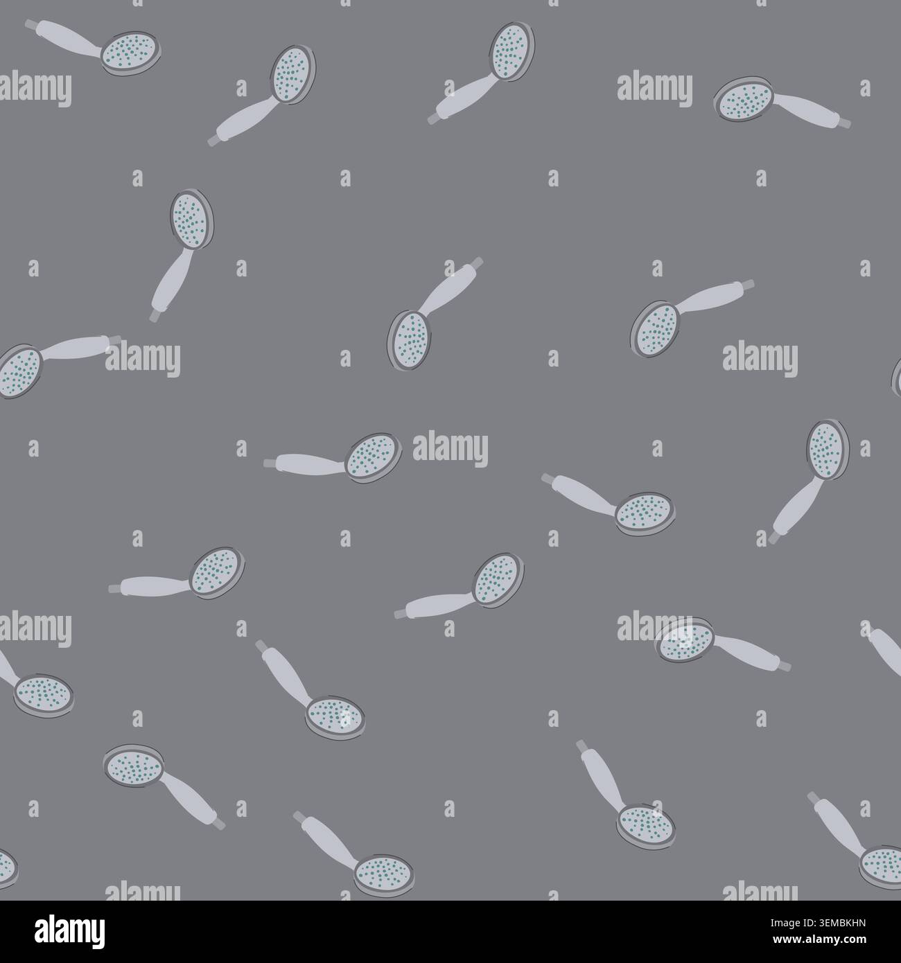 seamless pattern bathroom shower head cartoon vector Stock Vector