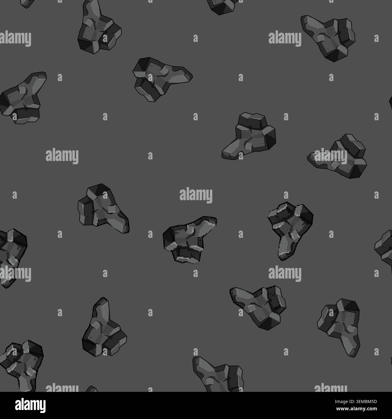 seamless pattern subbituminous coal ore cartoon vector Stock Vector