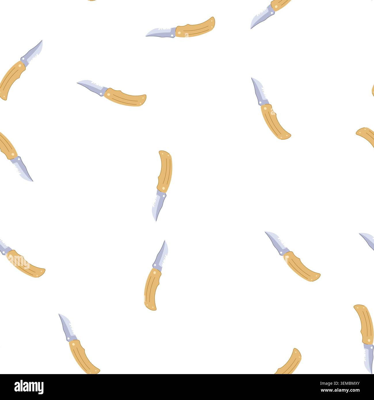 pattern stainless military knife cartoon vector Stock Vector