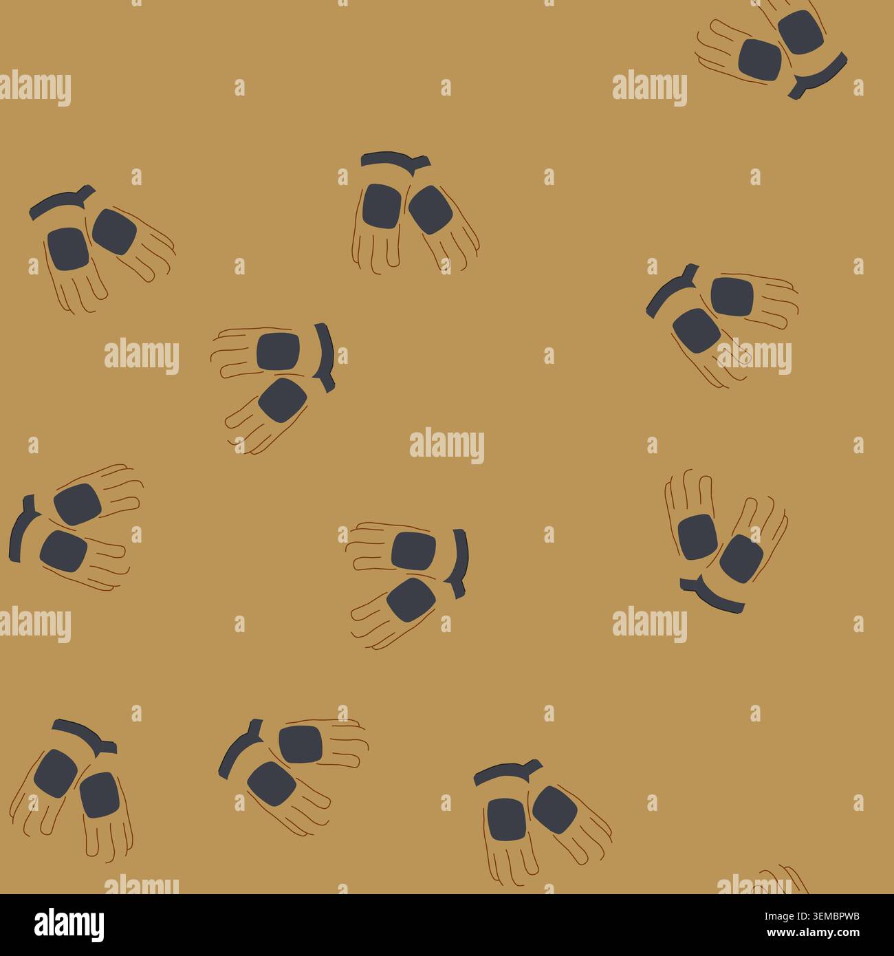 seamless pattern metal gloves welding cartoon vector Stock Vector
