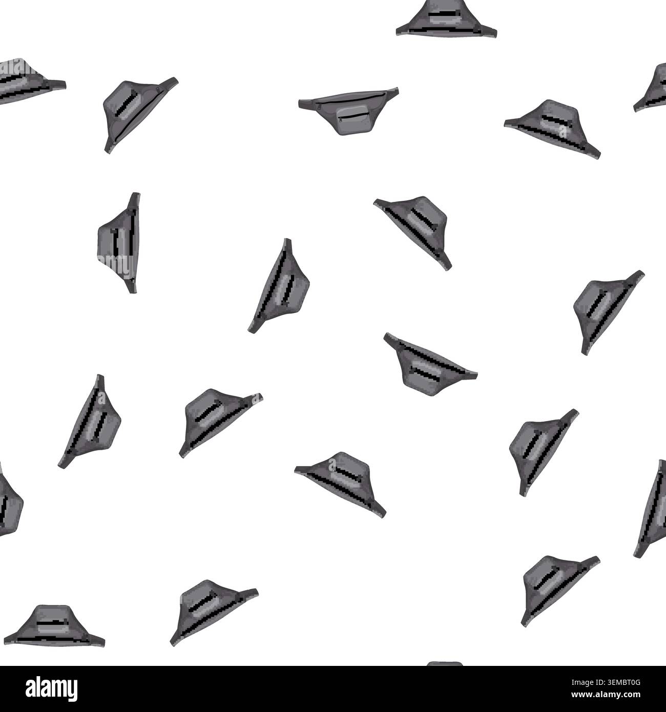 pattern wallet waist bag cartoon vector Stock Vector