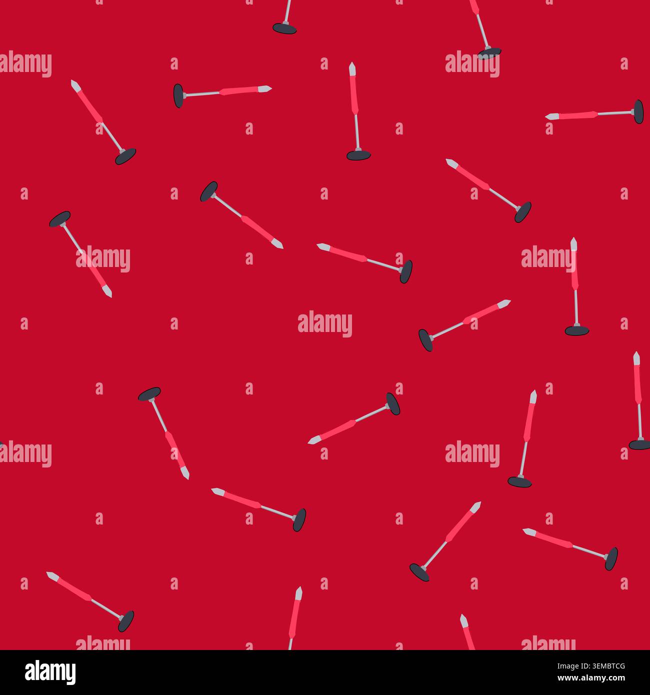 seamless pattern healthcare reflex hammer cartoon vector Stock Vector