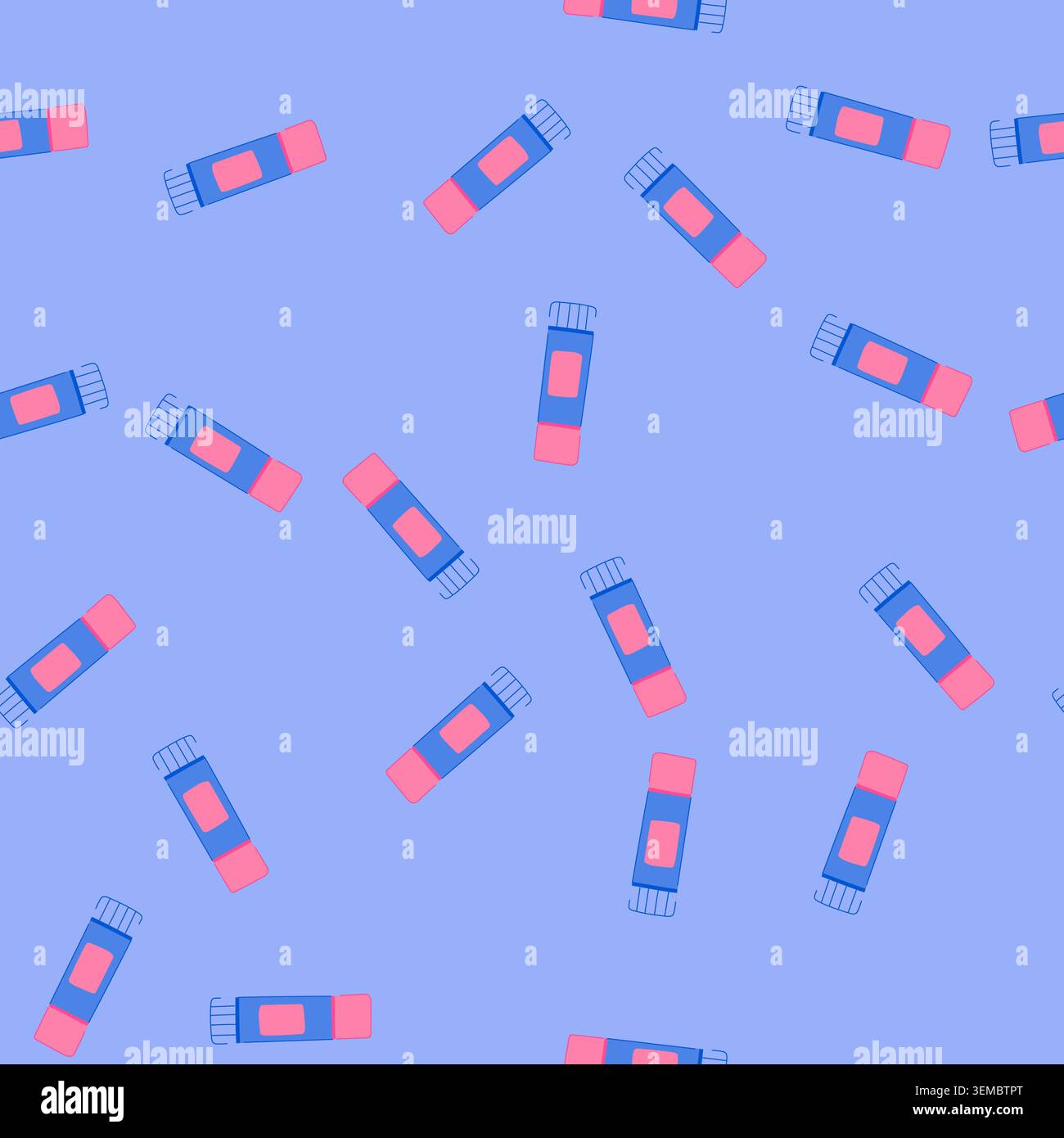 seamless pattern stick glue bottle cartoon vector Stock Vector