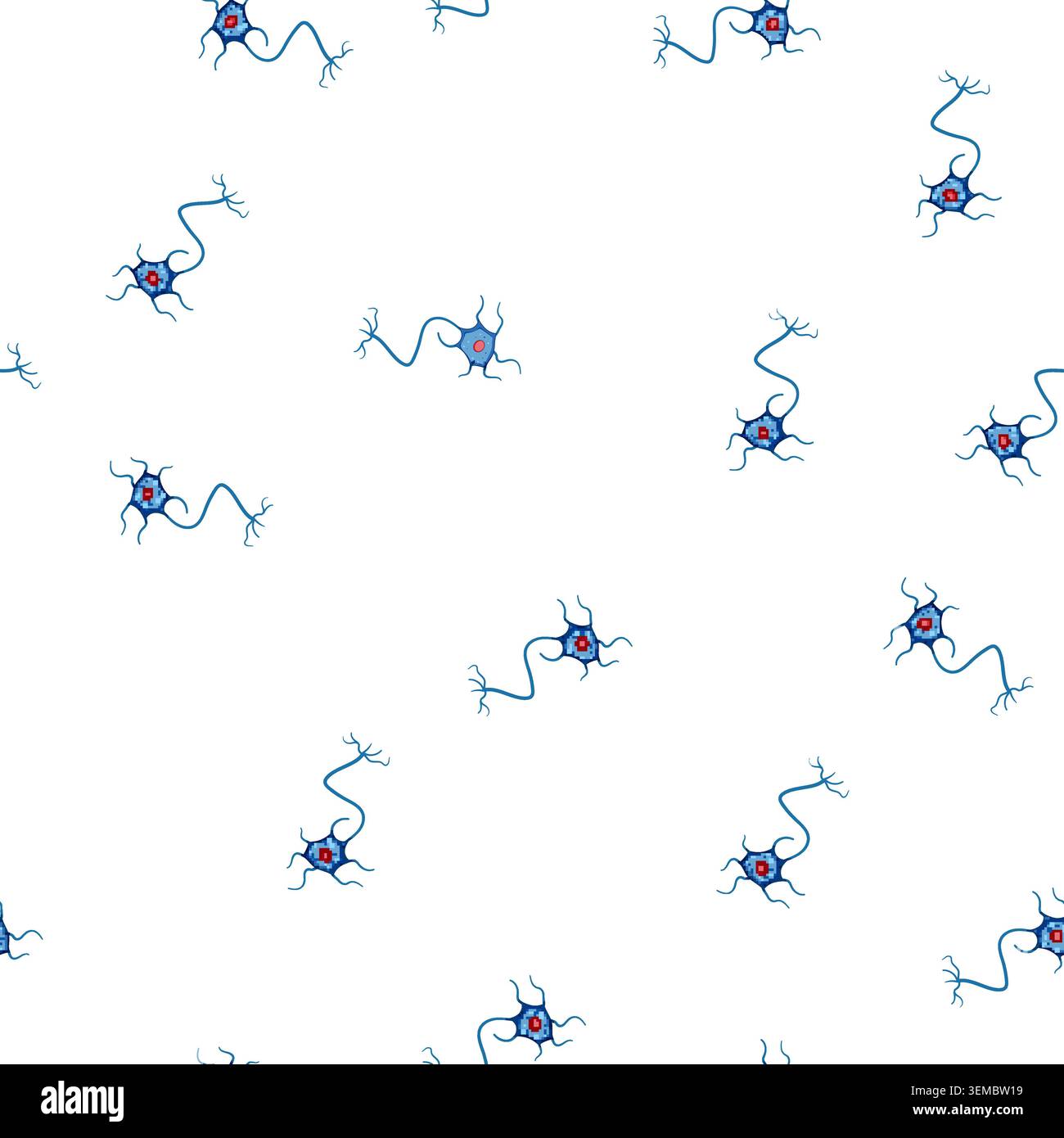 pattern synapse neurons cartoon vector Stock Vector