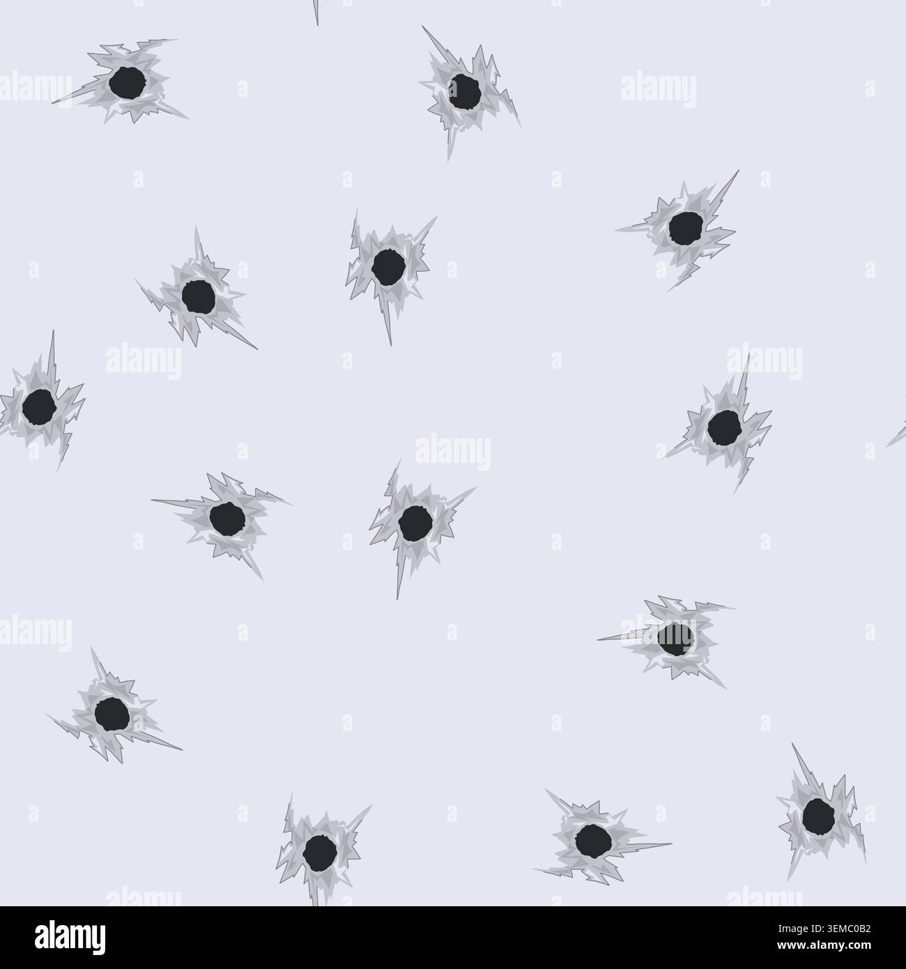seamless pattern target bullet hole cartoon vector Stock Vector