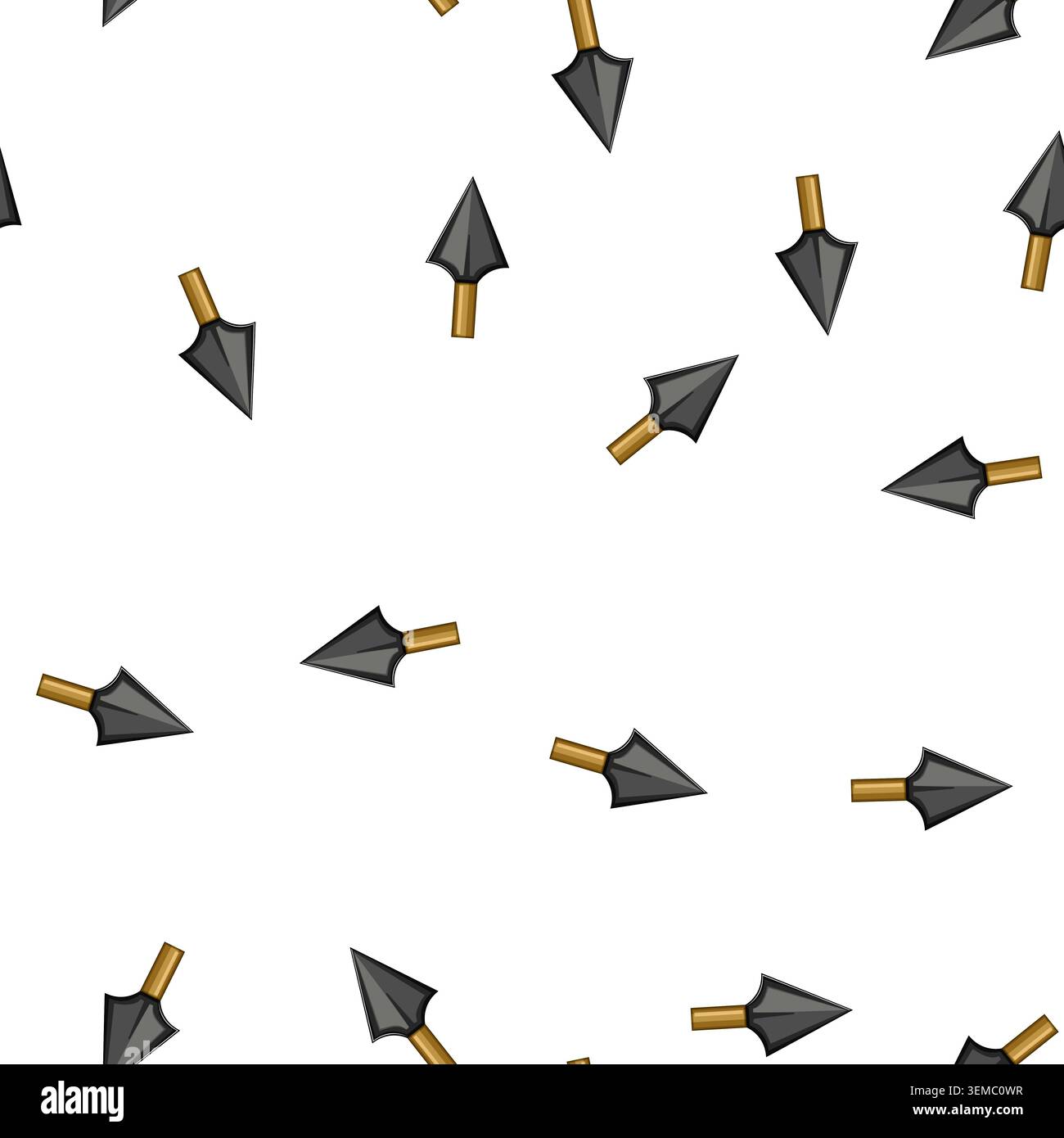 pattern archaeology arrowhead cartoon vector Stock Vector