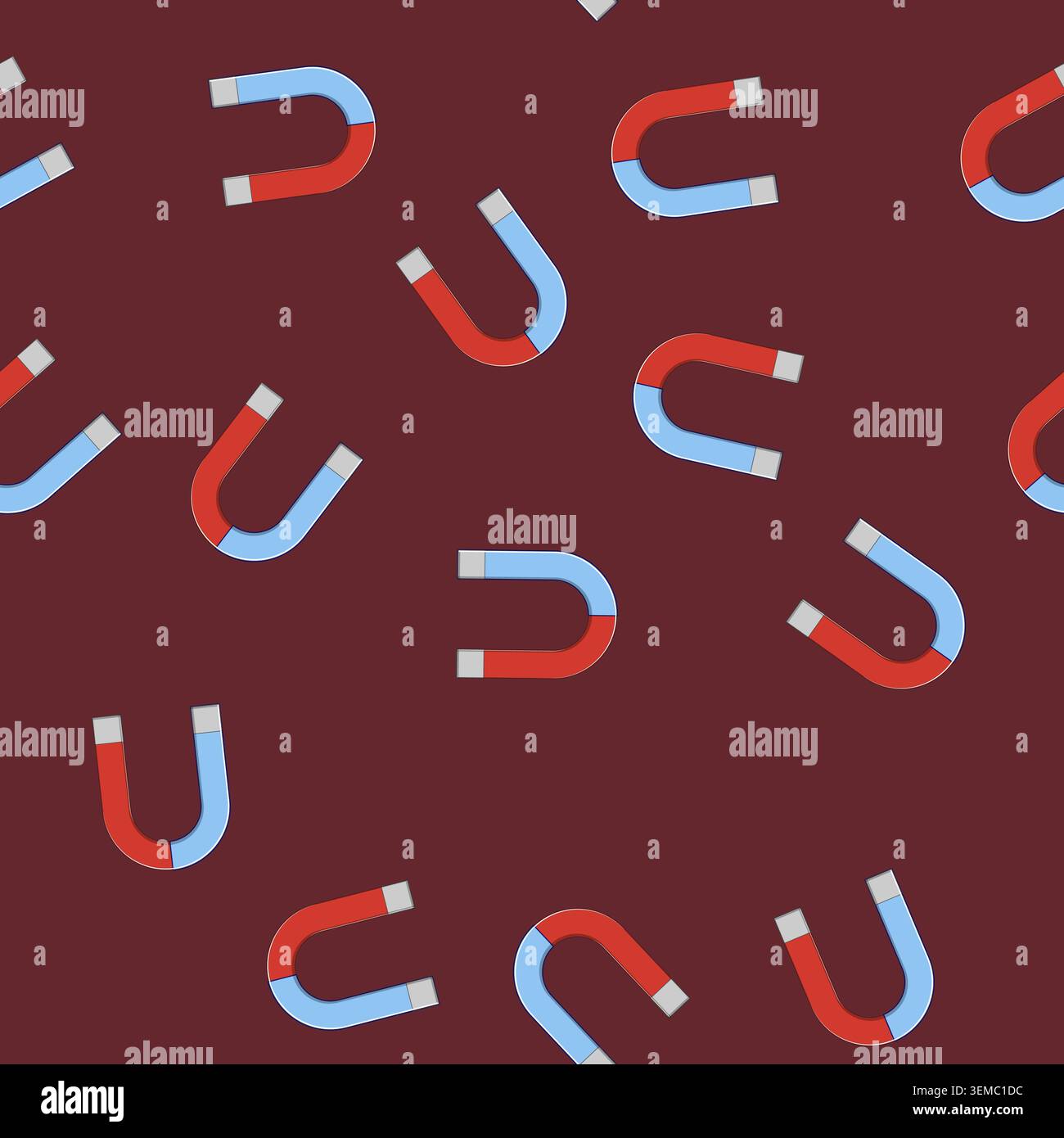 seamless pattern customer magnet cartoon vector Stock Vector