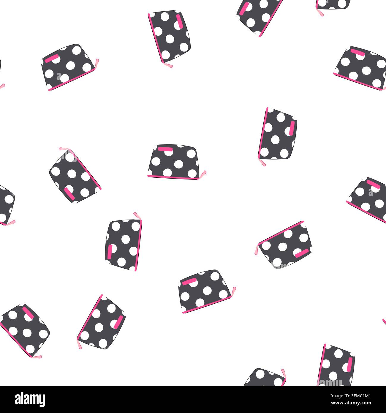 pattern travel cosmetic pouch cartoon vector Stock Vector