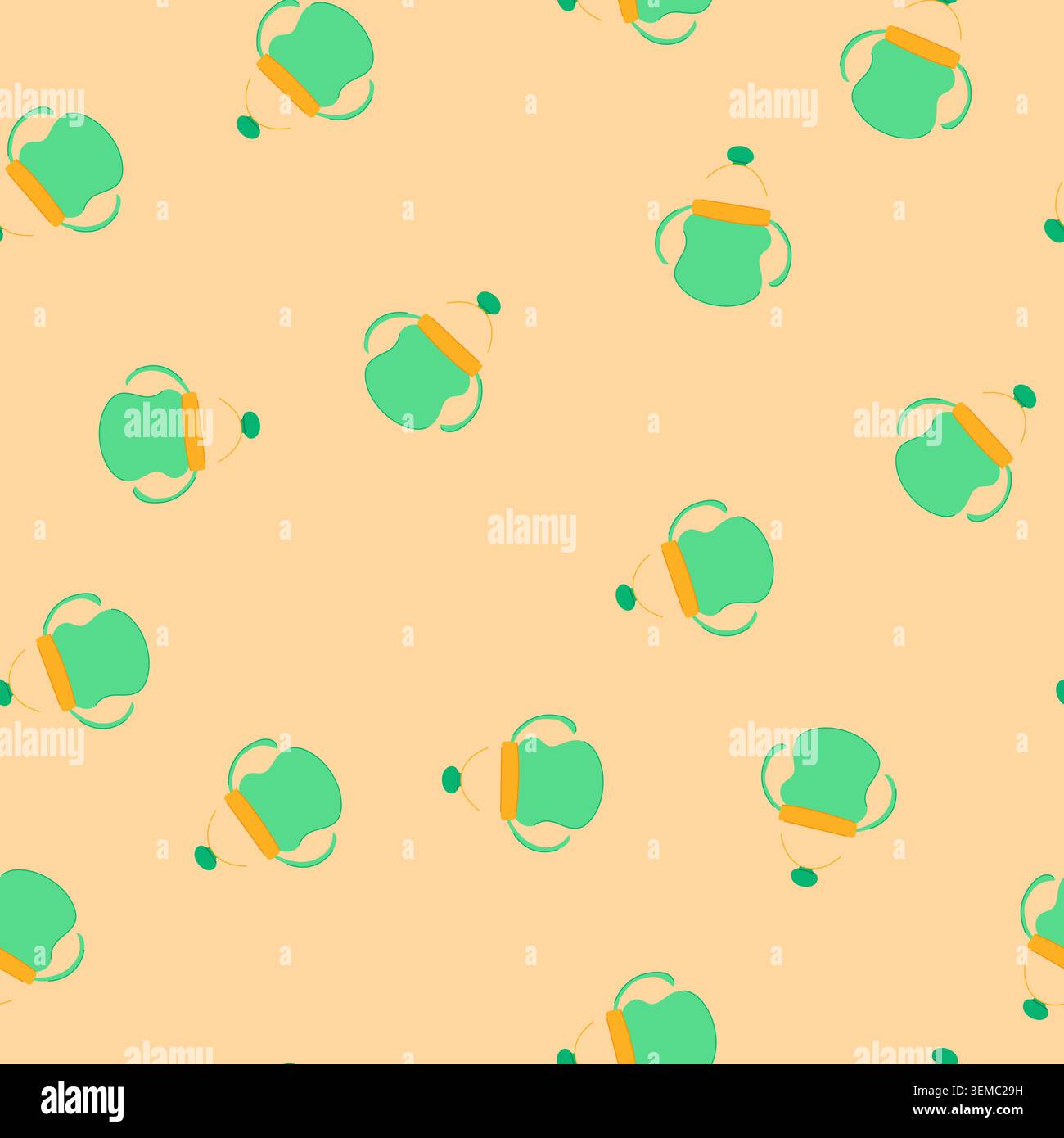seamless pattern straw sippy cup cartoon vector Stock Vector