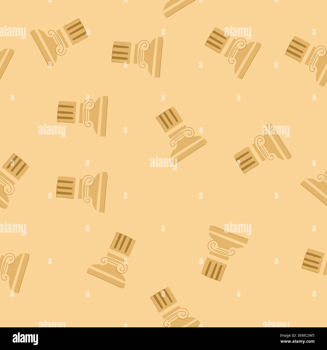 seamless pattern greece column ancient cartoon vector Stock Vector