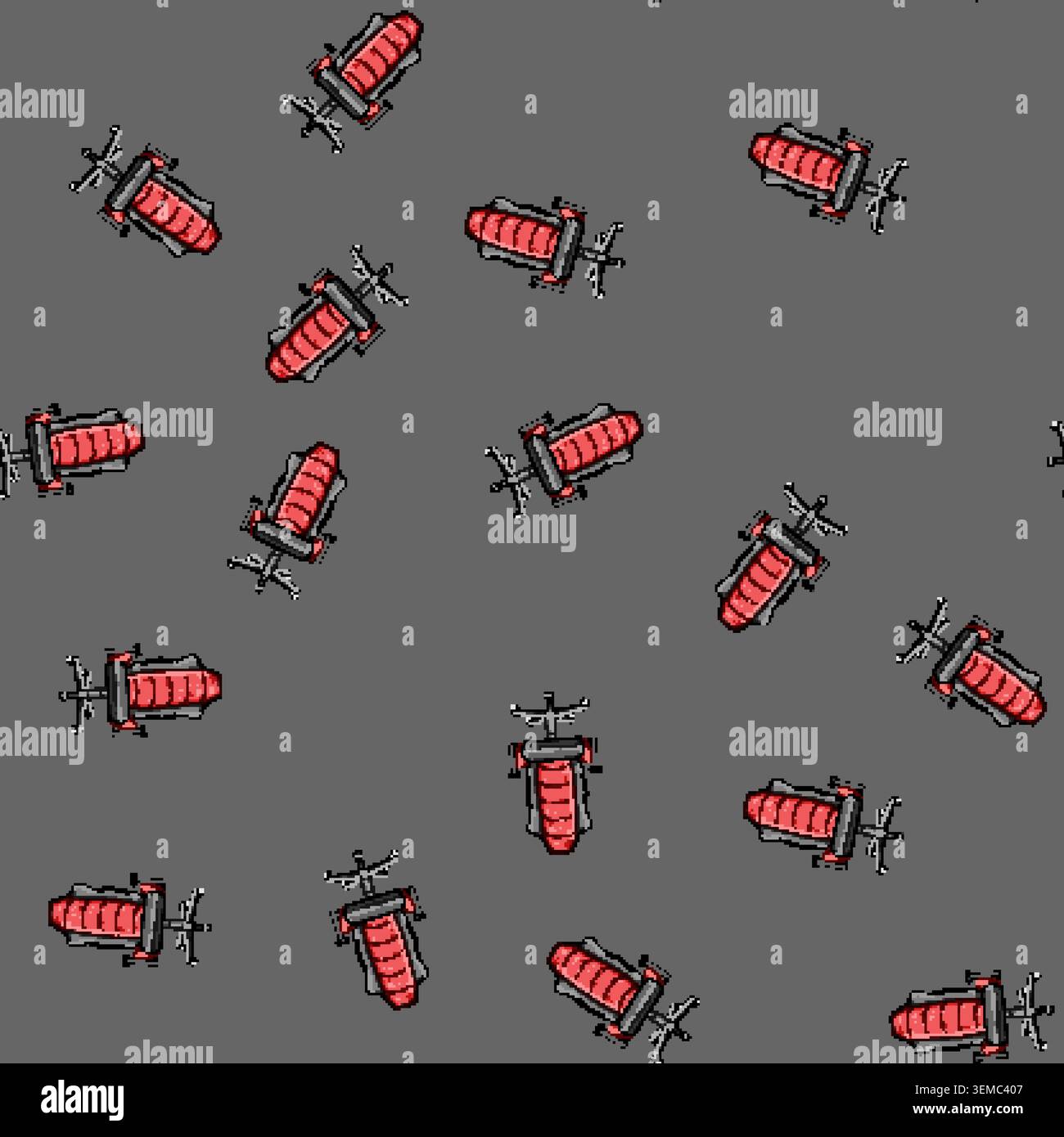 seamless pattern computer game chair cartoon vector Stock Vector