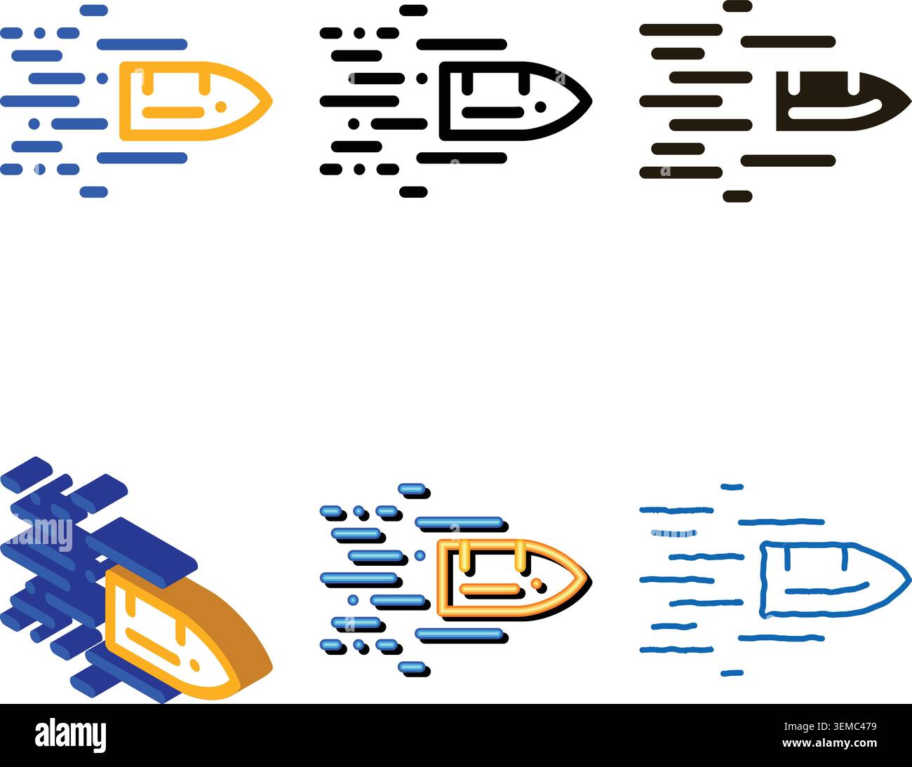 flying styles bullet icon vector outline Stock Vector