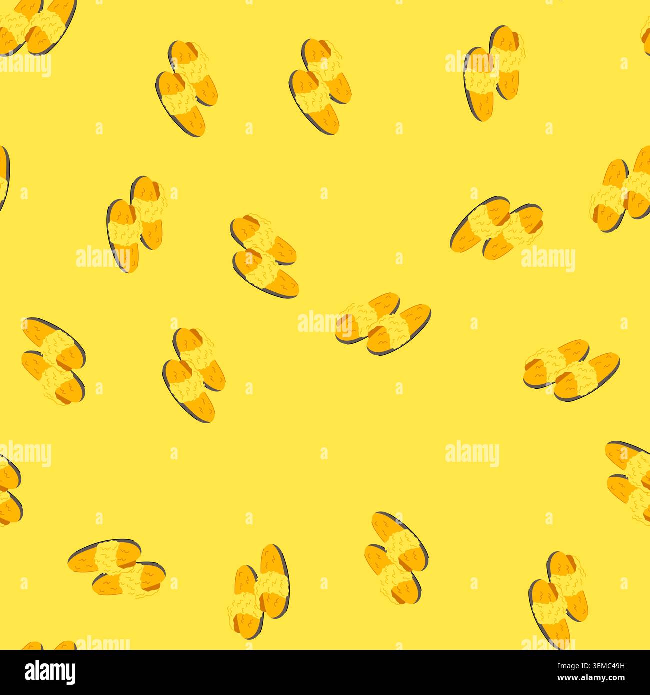 seamless pattern bedroom kid slippers cartoon vector Stock Vector