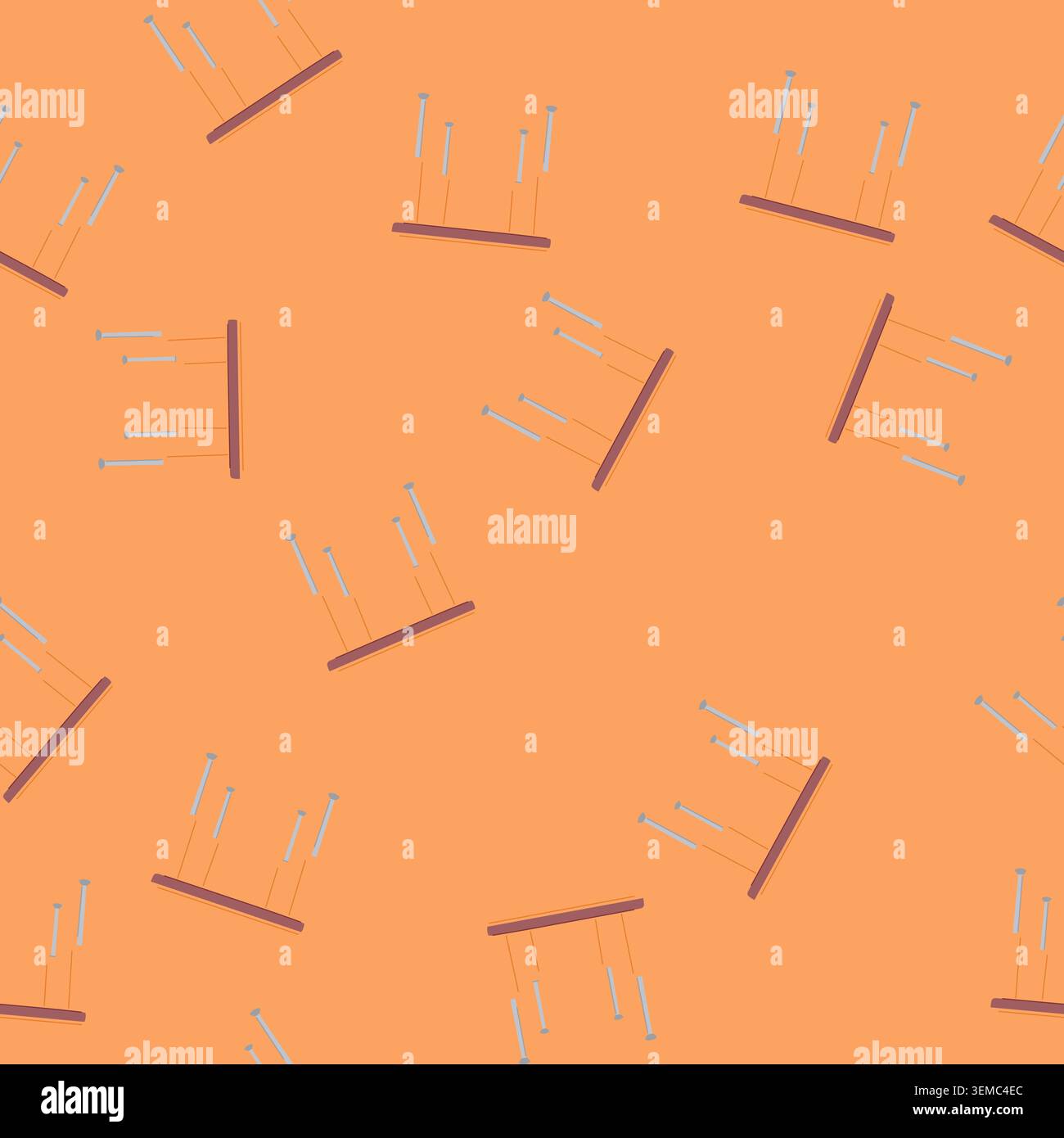 seamless pattern front folding table cartoon vector Stock Vector