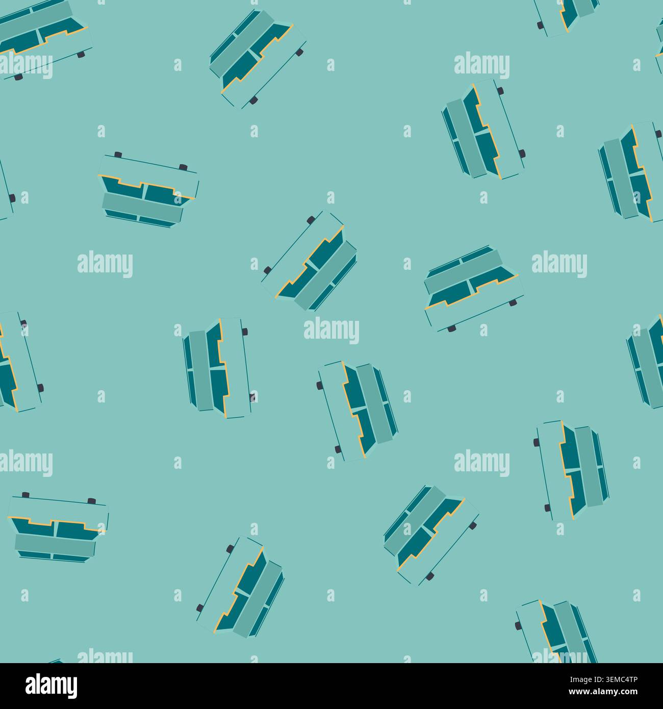seamless pattern agenda desk organizer cartoon vector Stock Vector