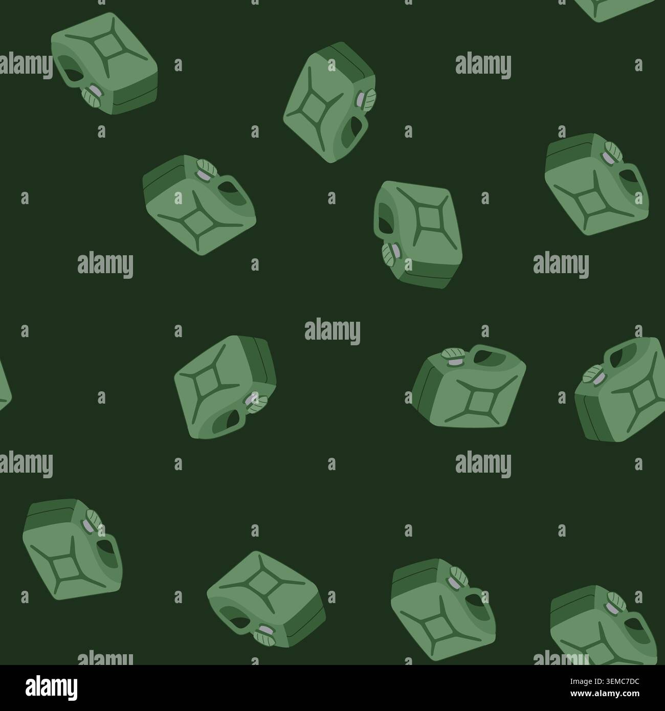 seamless pattern jerry fuel can metal cartoon vector Stock Vector
