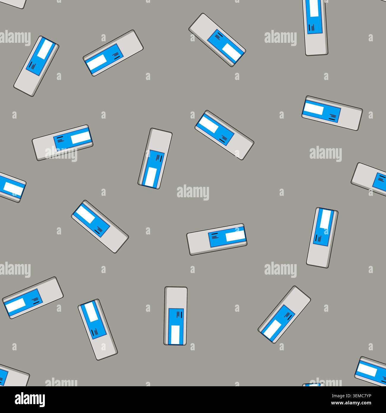 seamless pattern equipment ink cartridge cartoon vector Stock Vector