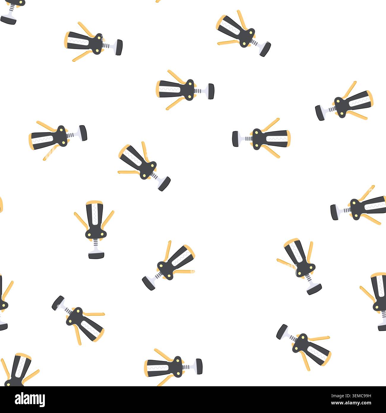 pattern cork corkscrew wine cartoon vector Stock Vector